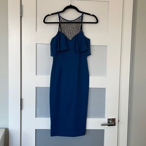 Form fitting navy dress